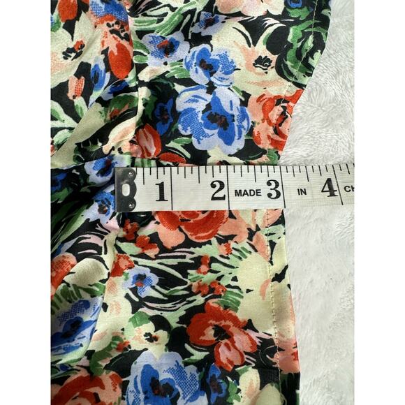 ASOS Design Cupped Satin Tea Romper in Floral Print Size 10 - Picture 15 of 15